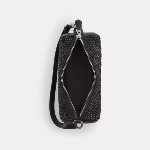 Nolita Barrel Bag  Crystal fabric and smooth leather NWT -  CX208 - Picture 7 of 10